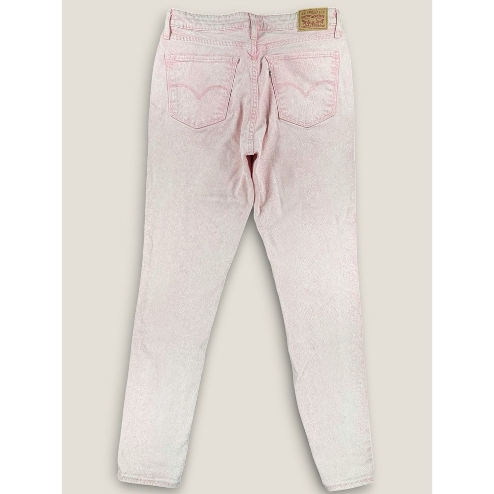 Levi's 721 High Rise Skinny Jeans 30 Pink Acid Wash Pastel Aesthetic Denim - Picture 7 of 8